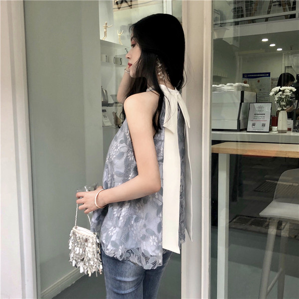 Maieu modern de dama din dantela in doua culori - model lat