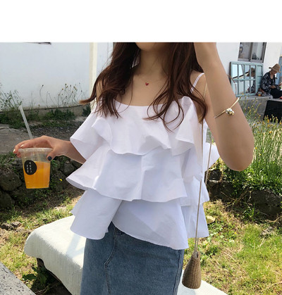 Maieu modern de damă cu volane în trei culori