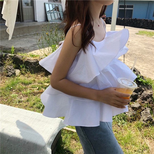 Maieu modern de damă cu volane în trei culori