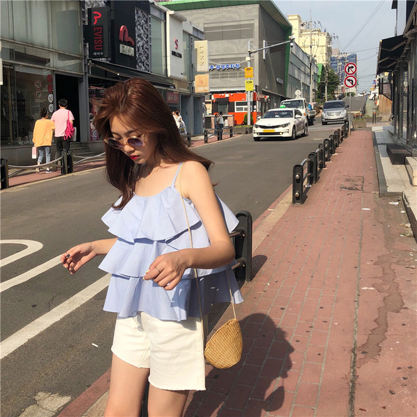 Maieu modern de damă cu volane în trei culori