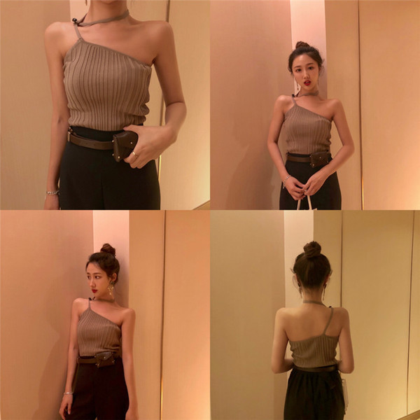 Top de dama cu o curea in trei culori