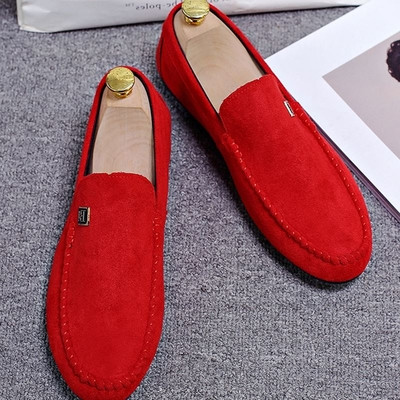 Mocasini casual barbatesti in doua culori cu cusatura decorativa exterioara