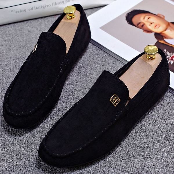 Mocasini casual barbatesti in doua culori cu cusatura decorativa exterioara