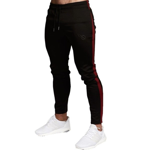 Ανδρικά παντελόνια αθλητισμού με δίχρωμους δεσμούς