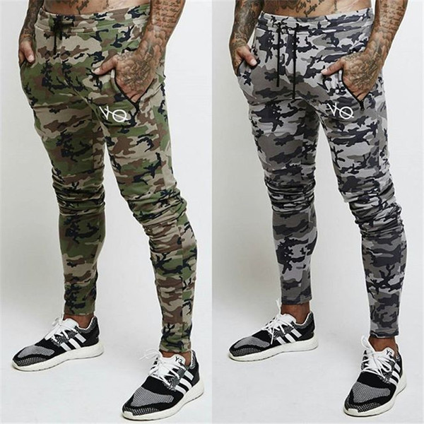 Pantaloni sport casual pentru bărbați cu model de camuflaj