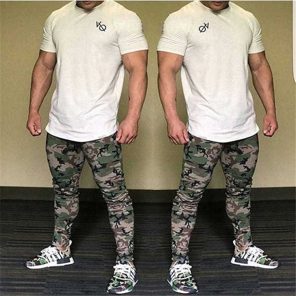 Pantaloni sport casual pentru bărbați cu model de camuflaj