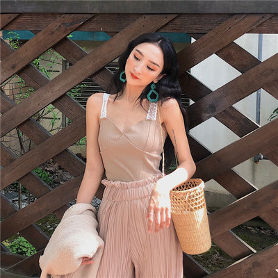 Top de dama elegant cu bretele din dantela in trei culori