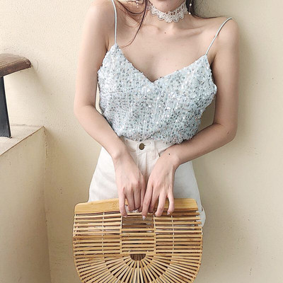 Maieu de dama in trei culori cu paiete - model lat