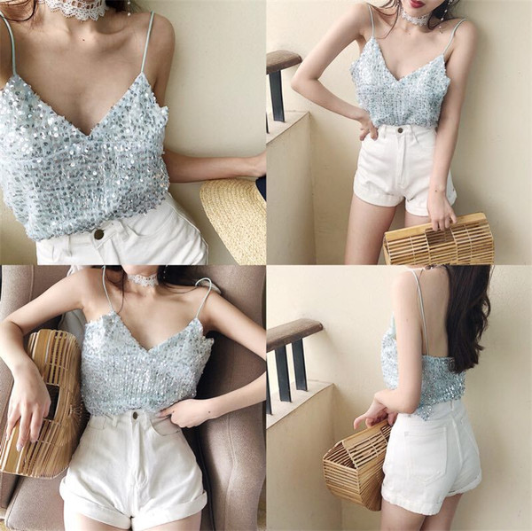 Maieu de dama in trei culori cu paiete - model lat