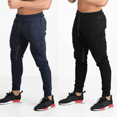 Pantaloni sport barbati cu cravate in doua culori