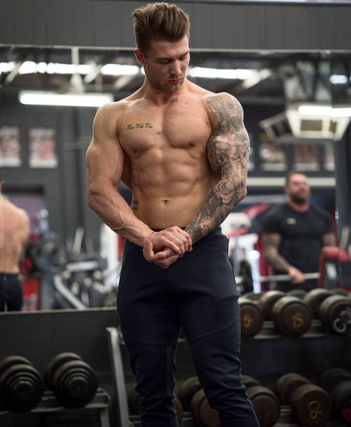 Pantaloni sport barbati cu cravate in doua culori