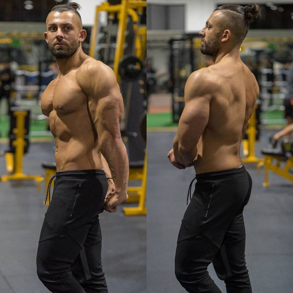 Pantaloni sport barbati cu cravate in doua culori