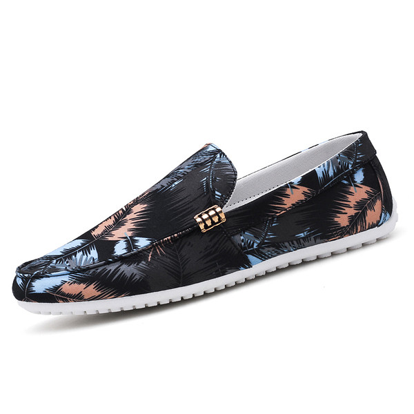 Mocasini pentru bărbați cu model floral