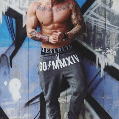 Pantaloni sport de vară pentru bărbați cu inscripții