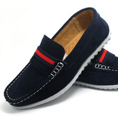 Mocasini stilați pentru bărbați cu cusătură exterioară în trei culori