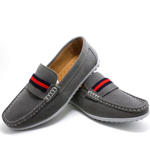Mocasini stilați pentru bărbați cu cusătură exterioară în trei culori