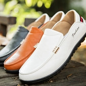 Κομψά δερμάτινα ανδρικά μοκασίνια σε τρία χρώματα