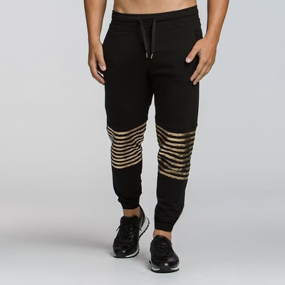 ХИТ Мъжки спортен панталон със златни елементи 