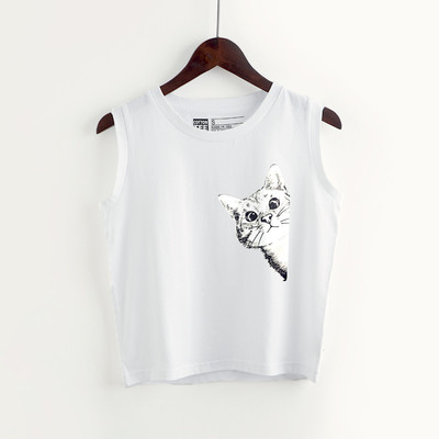 Maieu de damă cu aplicație în alb și negru