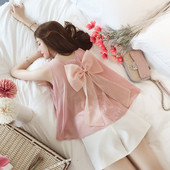 Maieu de dama din sifon cu dantela si panglica in trei culori