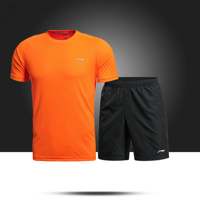 Set de vara sport pentru barbati - Tricou cu maneci scurte si pantaloni scurti