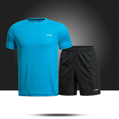 Мъжки спортен летен комплект - тениска с къс ръкав и шорти