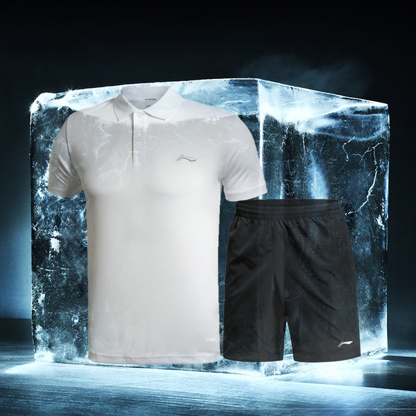 Set de vara sport pentru barbati - Tricou cu maneci scurte si pantaloni scurti