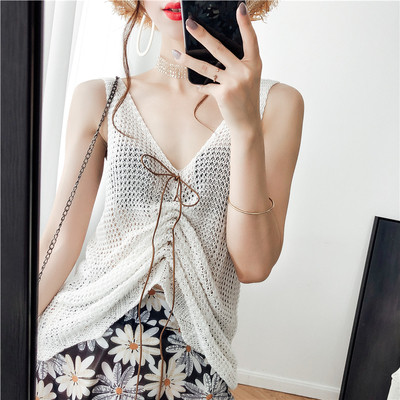 Maieu de dama tricotat cu cravate in mai multe culori