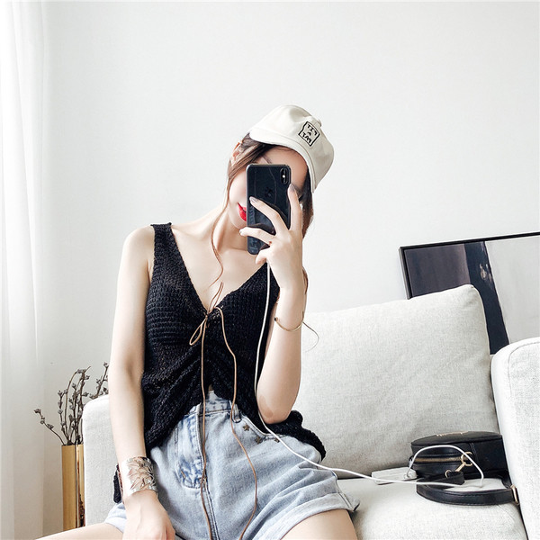 Maieu de dama tricotat cu cravate in mai multe culori