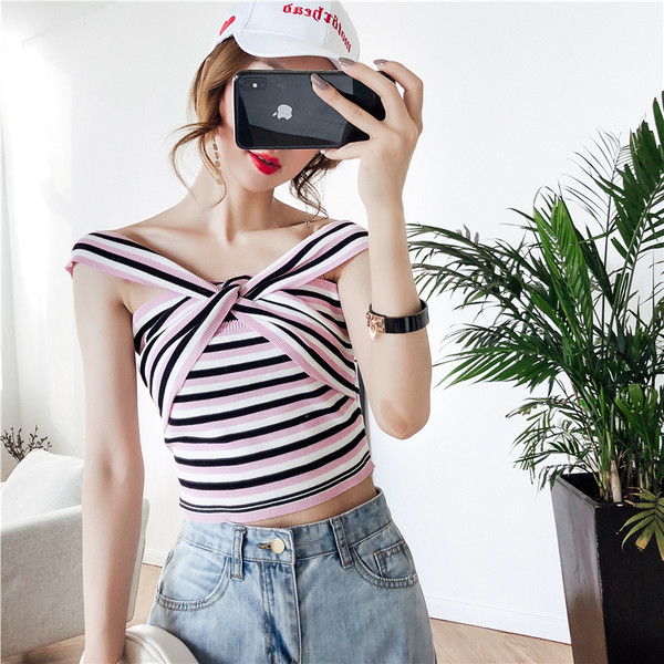 Maieu elegant de damă, cu bretele largi, în trei culori