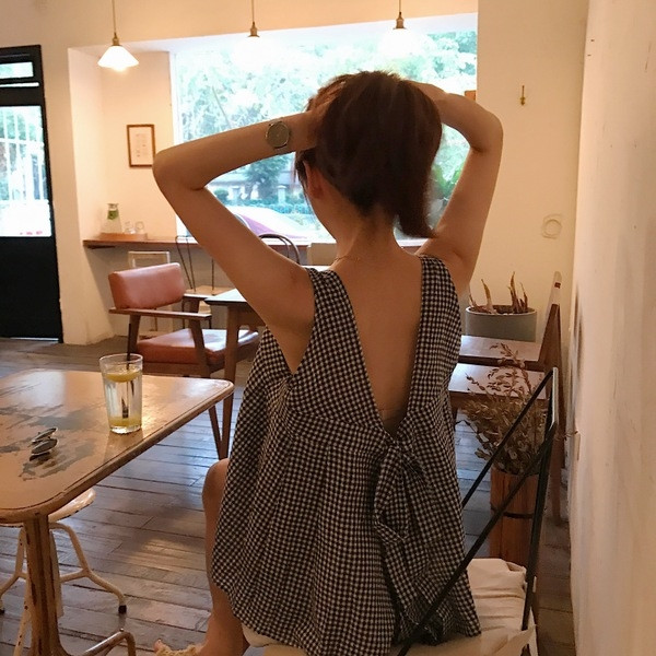 Maieu de dama cu cravate in doua culori - model lat