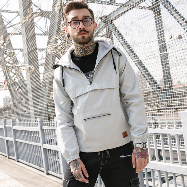 Ανδρική μπλούζα αθλητισμού με μεγάλη τσέπη σε τρία χρώματα