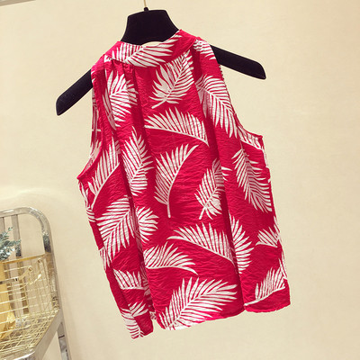 Top de damă subțire cu motive florale în trei culori