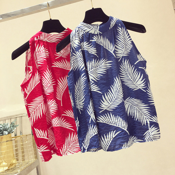 Top de damă subțire cu motive florale în trei culori