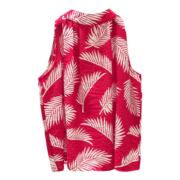 Top de damă subțire cu motive florale în trei culori