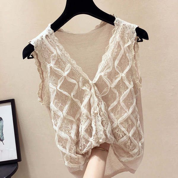 Maieu elegant de dama cu dantela si nasturi in mai multe culori