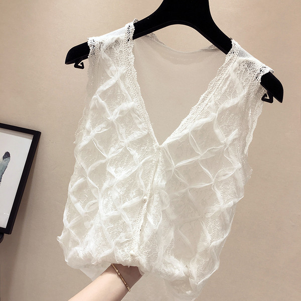 Maieu elegant de dama cu dantela si nasturi in mai multe culori