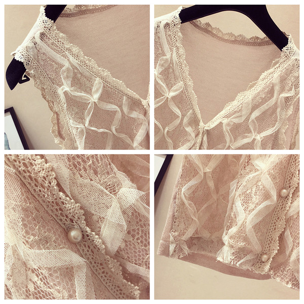 Maieu elegant de dama cu dantela si nasturi in mai multe culori