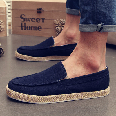 Αντρικά καλοκαιρινά μοκασίνια με πλεκτά πέλματα