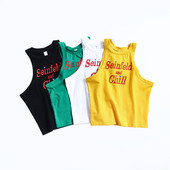 Top scurt de dama cu inscriptie in mai multe culori