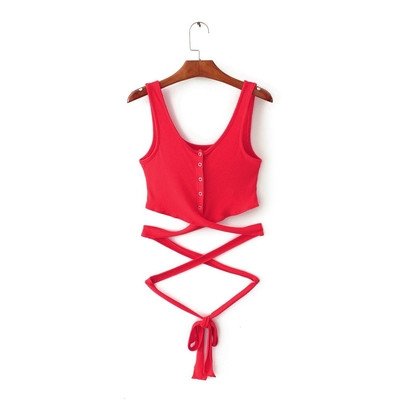 Maieu scurt de damă cu cravate și nasturi în patru culori