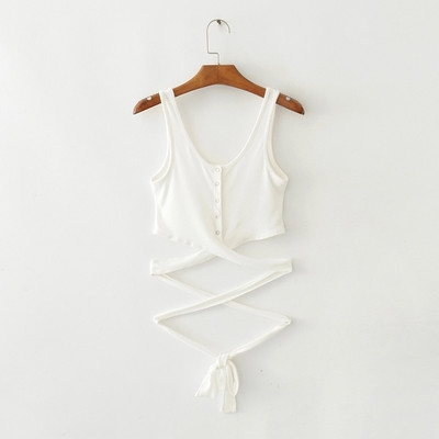 Maieu scurt de damă cu cravate și nasturi în patru culori