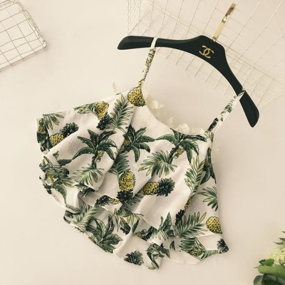 Maieu de dama din sifon cu motive florale in trei culori - model lat