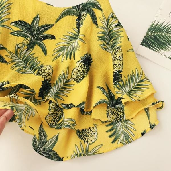 Maieu de dama din sifon cu motive florale in trei culori - model lat