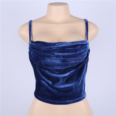 Top dama din piele intoarsa in trei culori