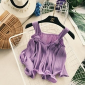 Maieu de damă cu nod decorativ în trei culori