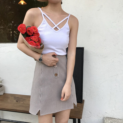 Maieu de dama cu bretele subtiri in mai multe culori - model slim