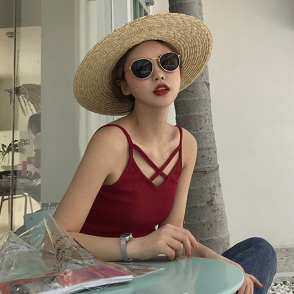 Maieu de dama cu bretele subtiri in mai multe culori - model slim