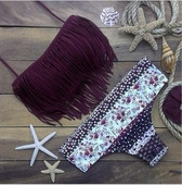 Μοντέρνο μαγιό δύο τεμαχίων - με λουλούδια και λεοπάρδαλη χρώματα