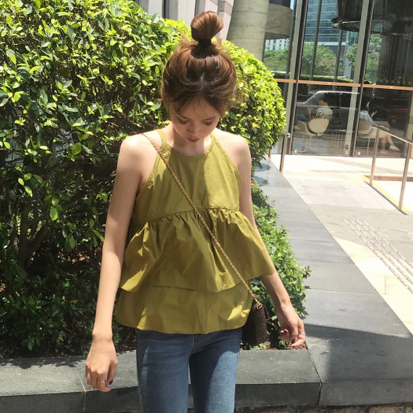 Maieu modern de dama cu volane in doua culori